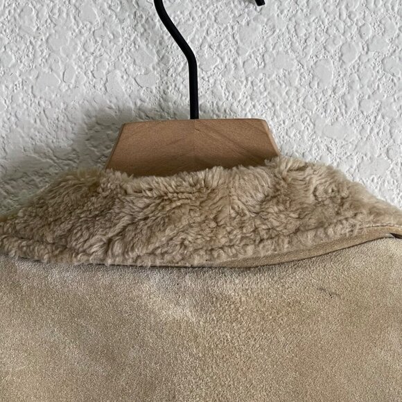 Vintage 1990s American Eagle Outfitters Sherpa-Lined Leather Jacket – Size Mediu - Picture 12 of 13